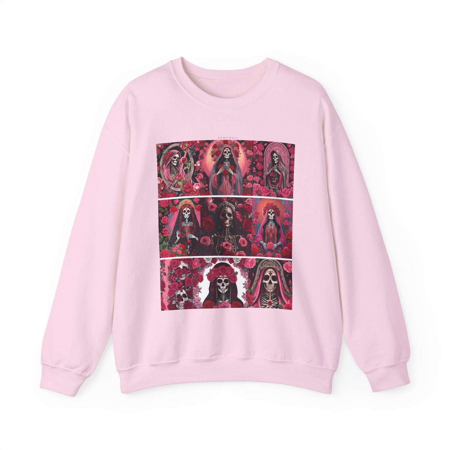 Santa Muerte Flores Crewneck Sweatshirt