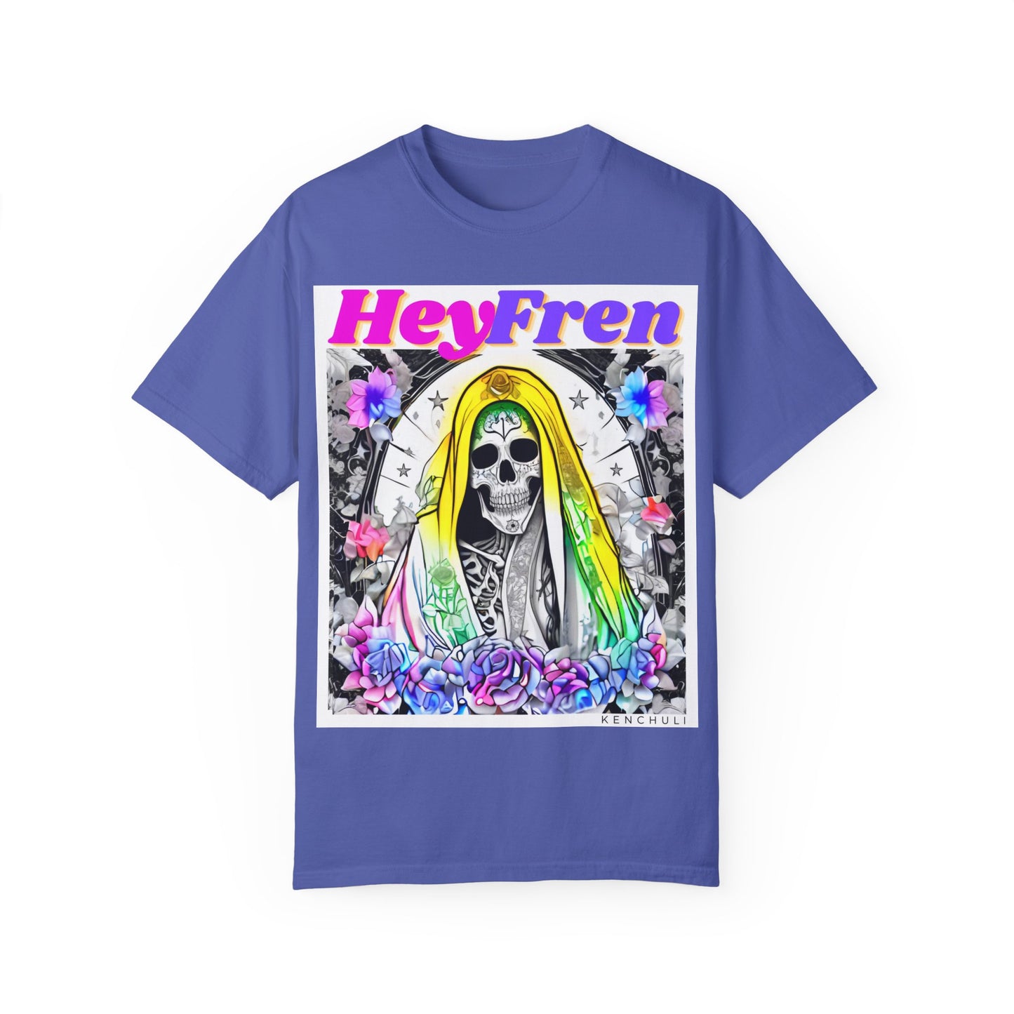 Santa Muerte Hey Fren T-shirt (front Image)