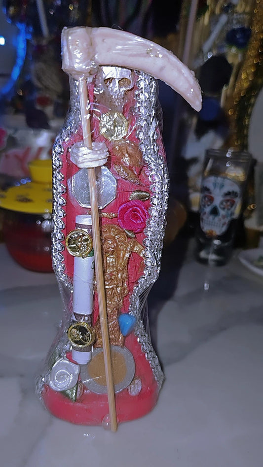 6" Pink Santa Muerte Statue
