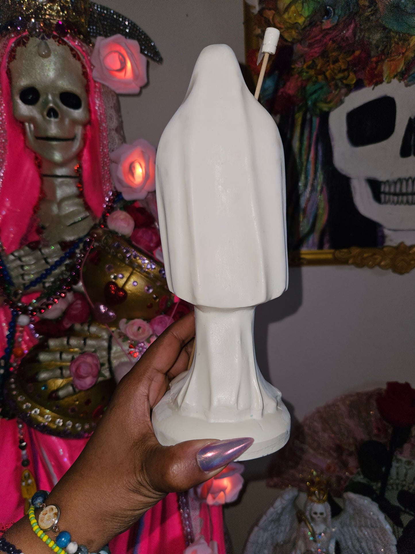 9" Customizable Santa Muerte Statue