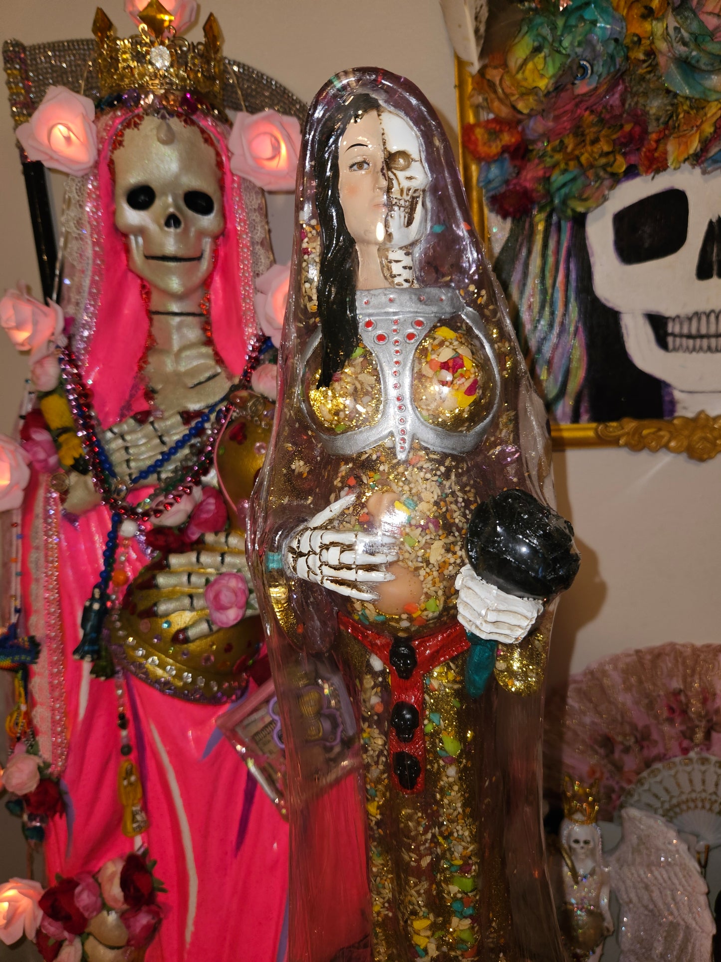 21" Santa Muerte Embarasada (Pregnant) Santa Muerte Statue