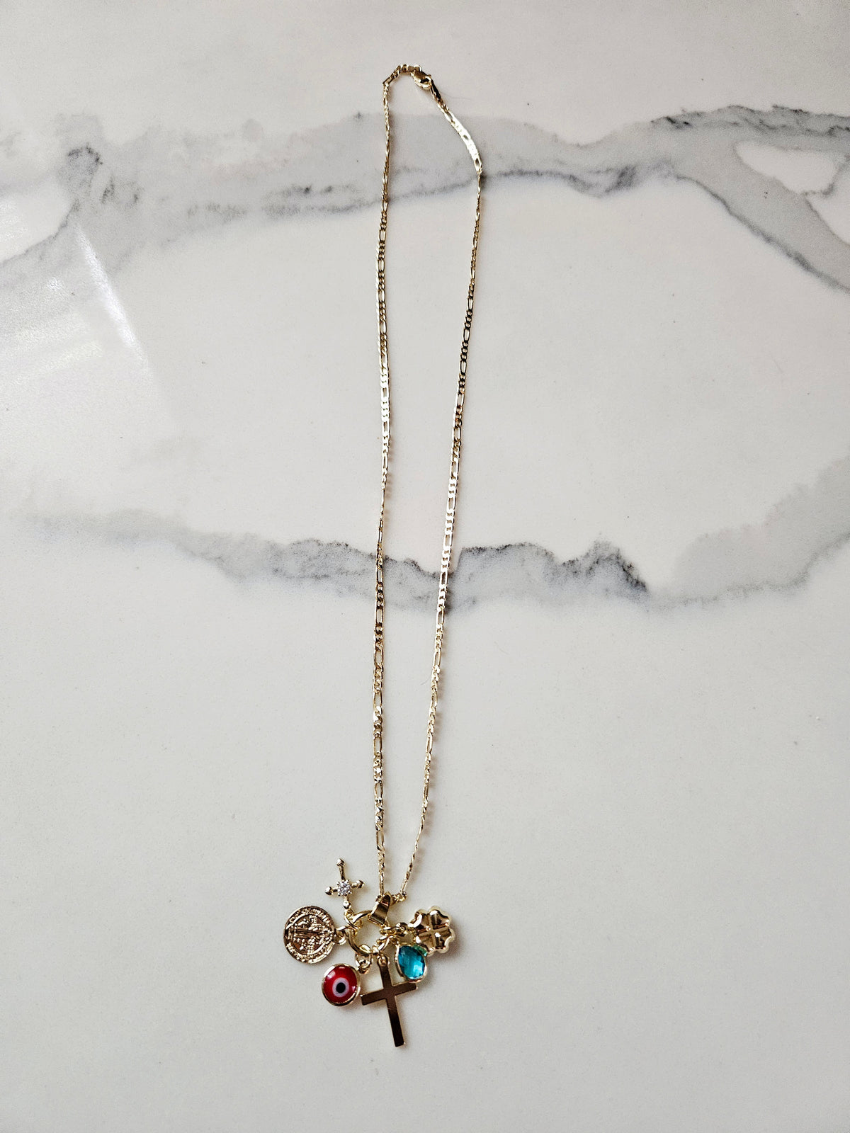 Saint Benedict Gold Tone Necklace