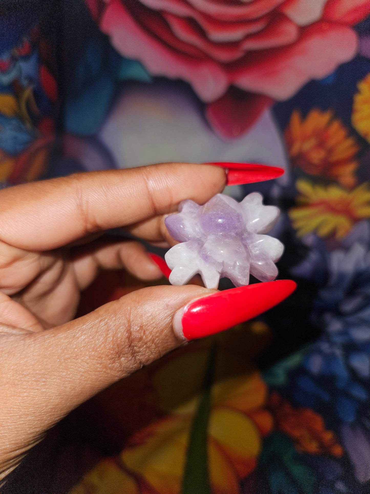 Hand-Carved Crystal Spider