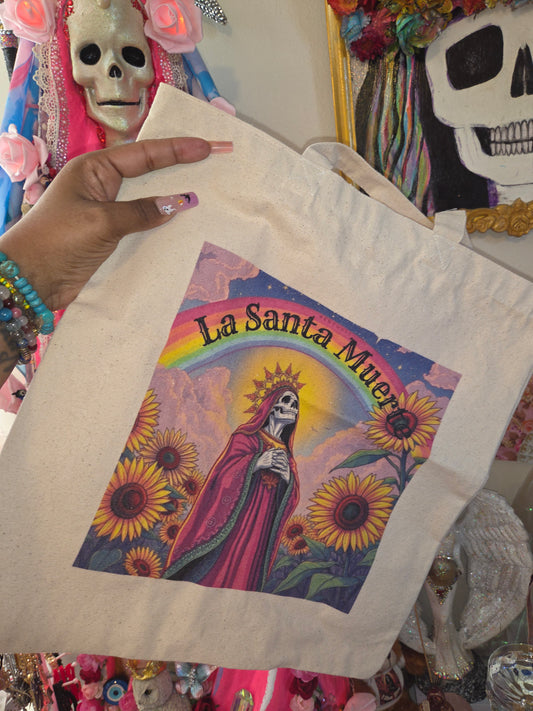 La Santa Muerte Canvas Tote Bag