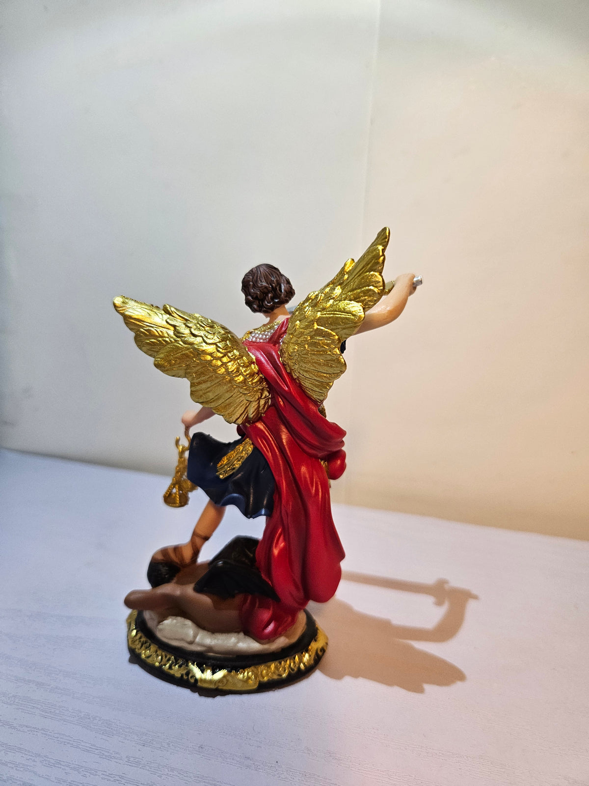 5" Archangel Saint Michael Statue w/ Removable Sword & Scales