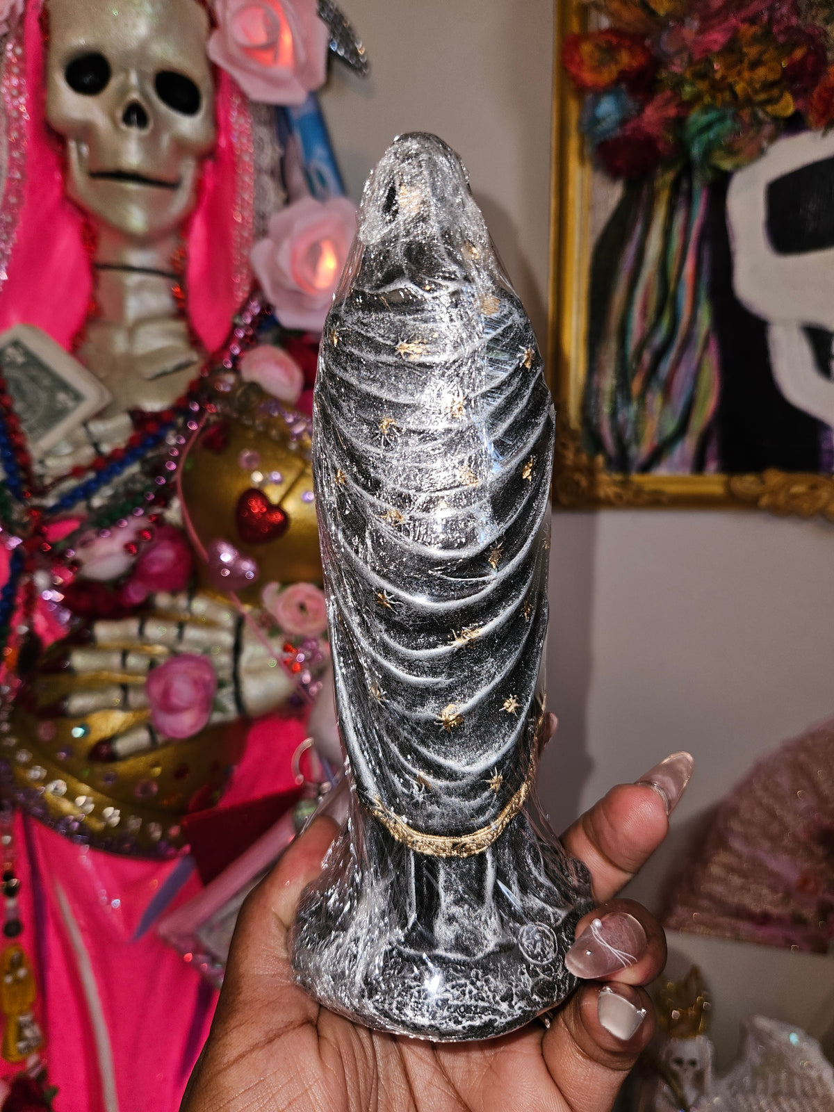 7" Prayer Hands Santa Muerte Statue