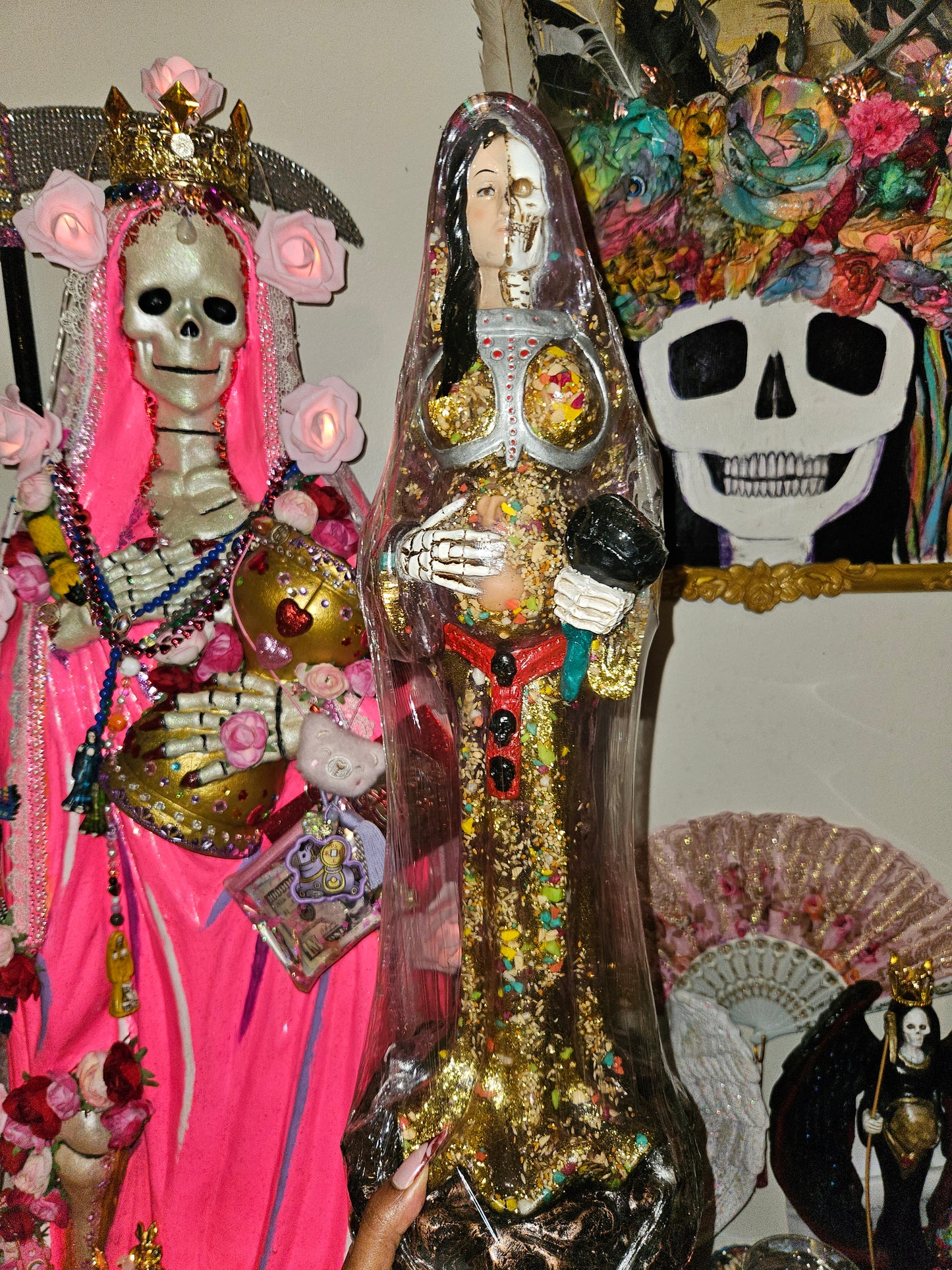 21" Santa Muerte Embarasada (Pregnant) Santa Muerte Statue