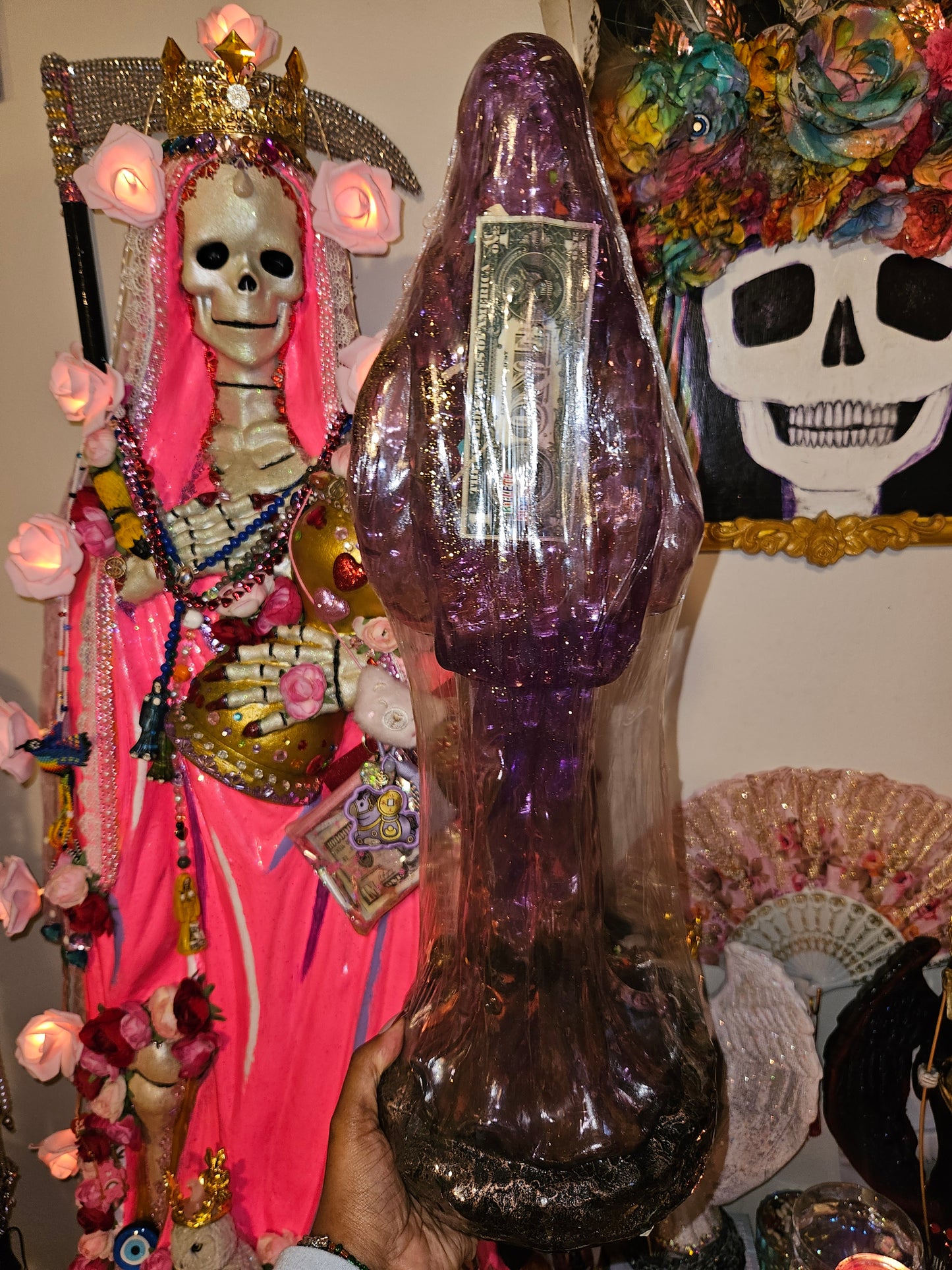 21" Santa Muerte Embarasada (Pregnant) Santa Muerte Statue