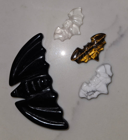 Hand-Carved Crystal Bat