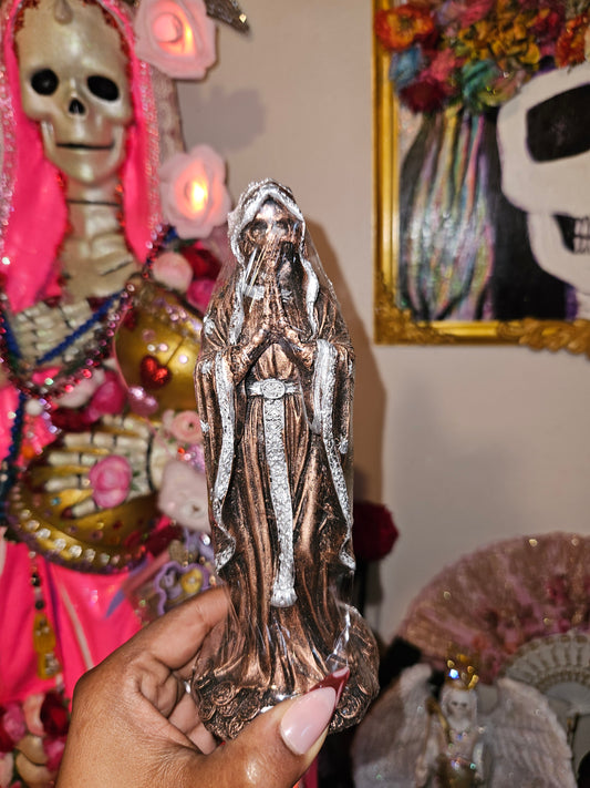 7" Prayer Hands Santa Muerte Statue