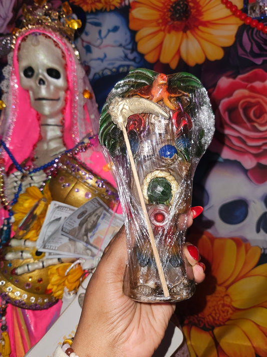 7" Aztec/ Mexica Santa Muerte Statue