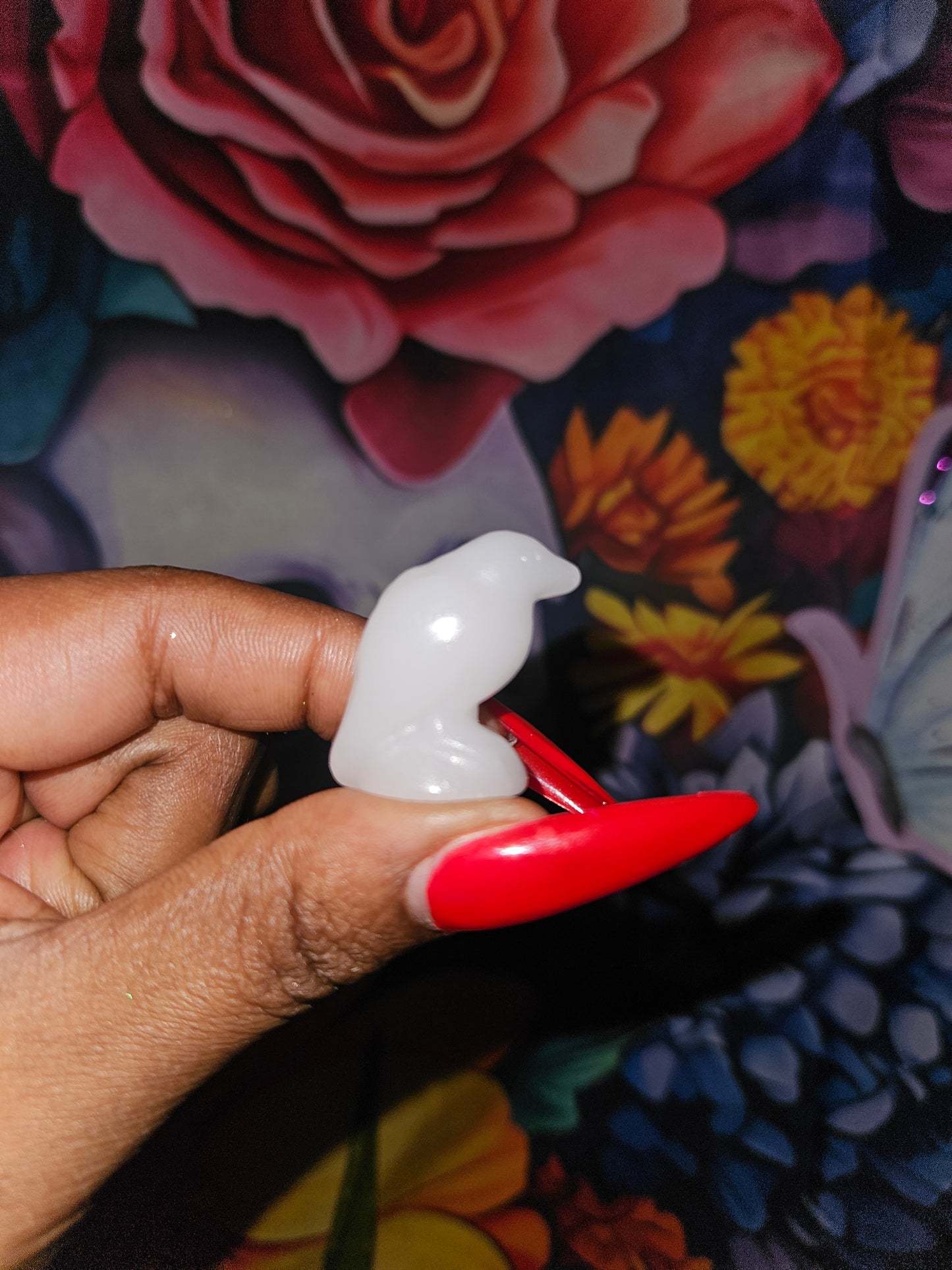 Hand-Carved Crystal Crow / Raven