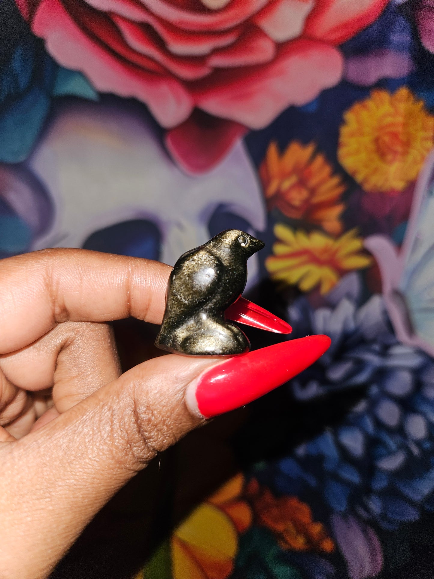 Hand-Carved Crystal Crow / Raven