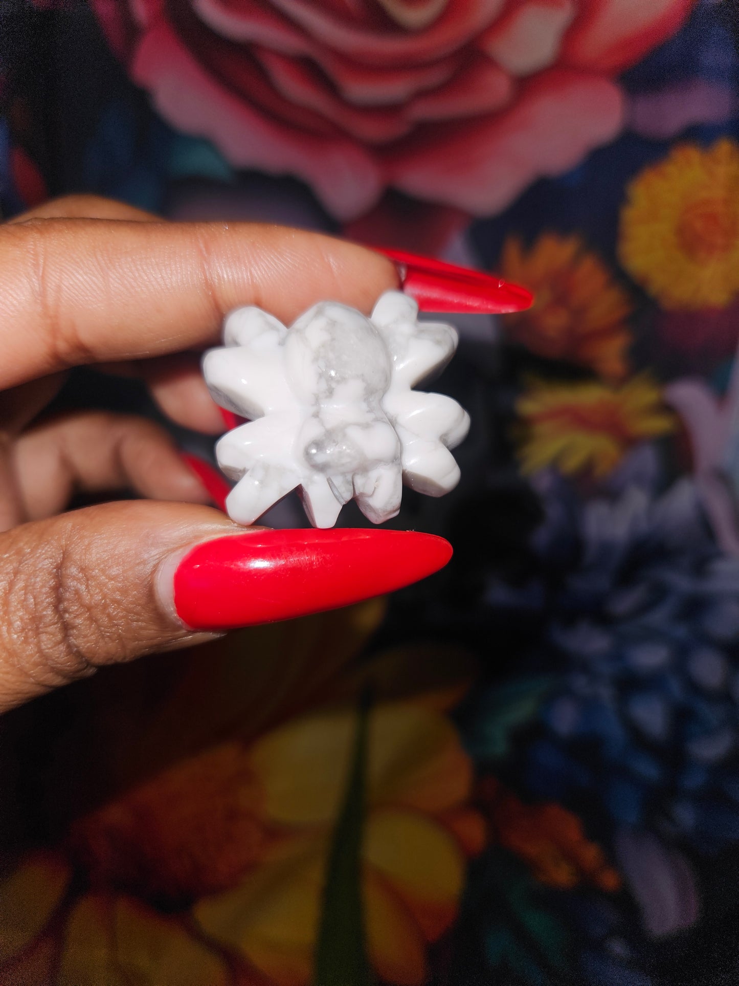 Hand-Carved Crystal Spider