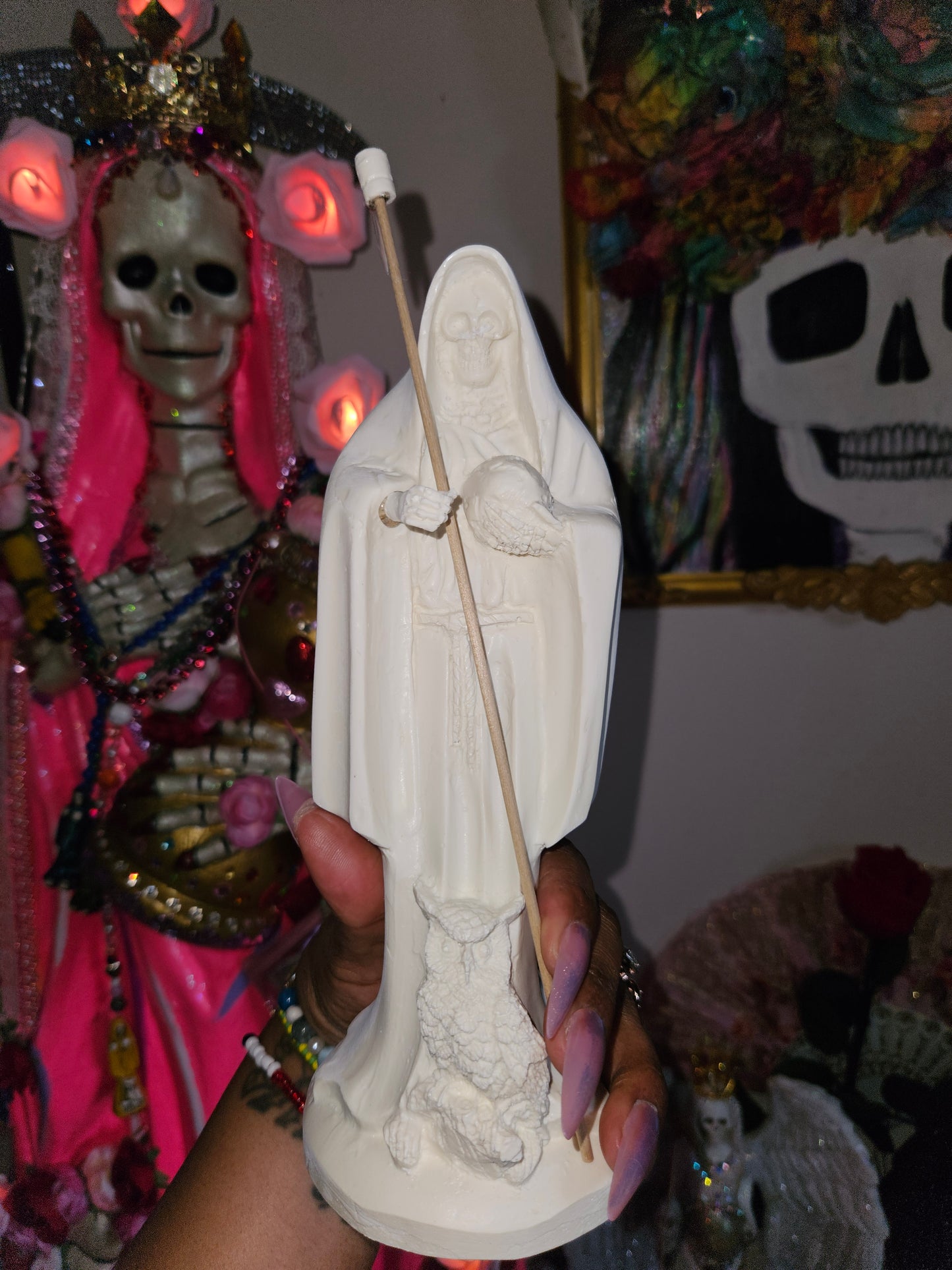 9" Customizable Santa Muerte Statue