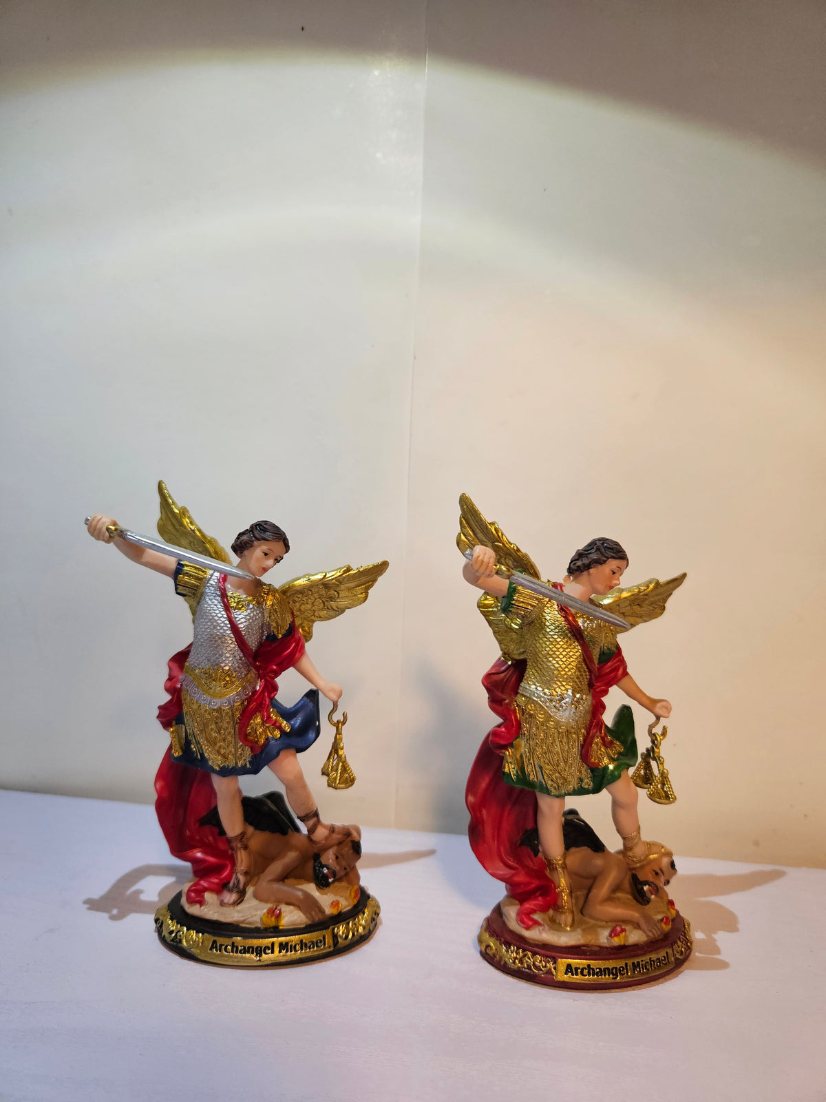 5" Archangel Saint Michael Statue w/ Removable Sword & Scales