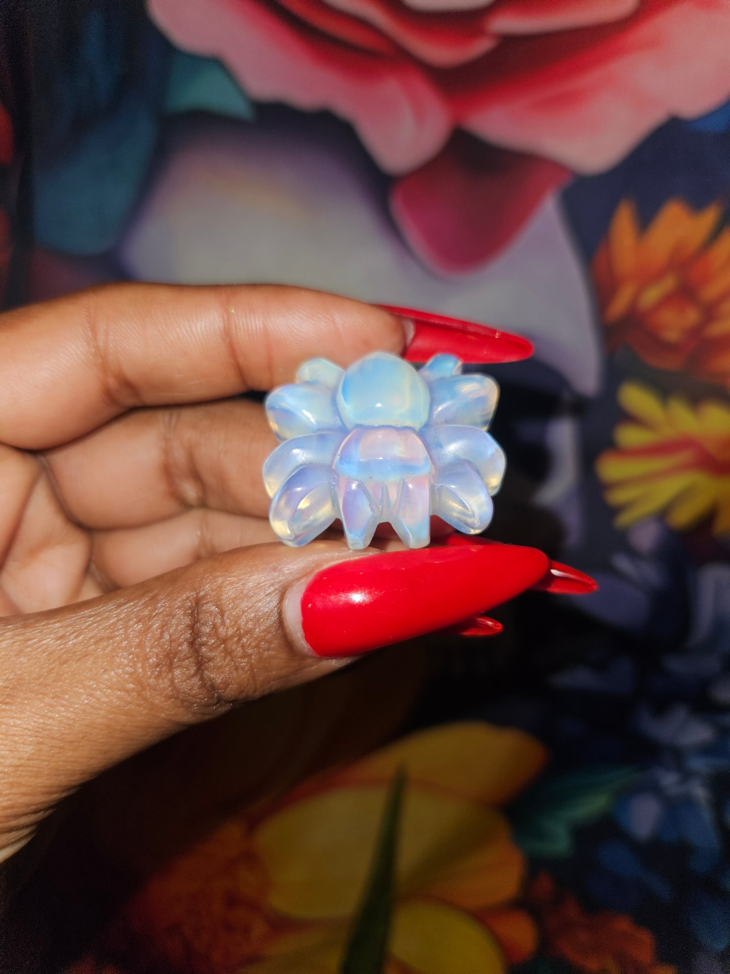 Hand-Carved Crystal Spider