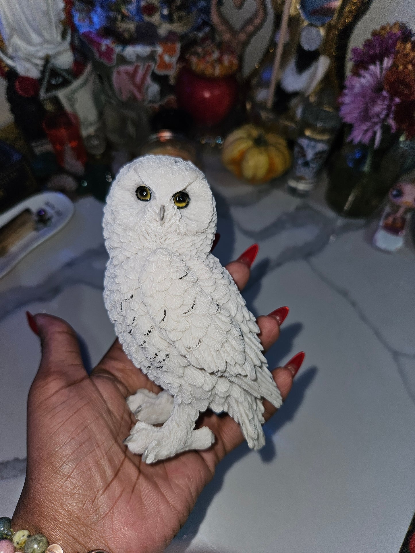 5 " White Owl Statue