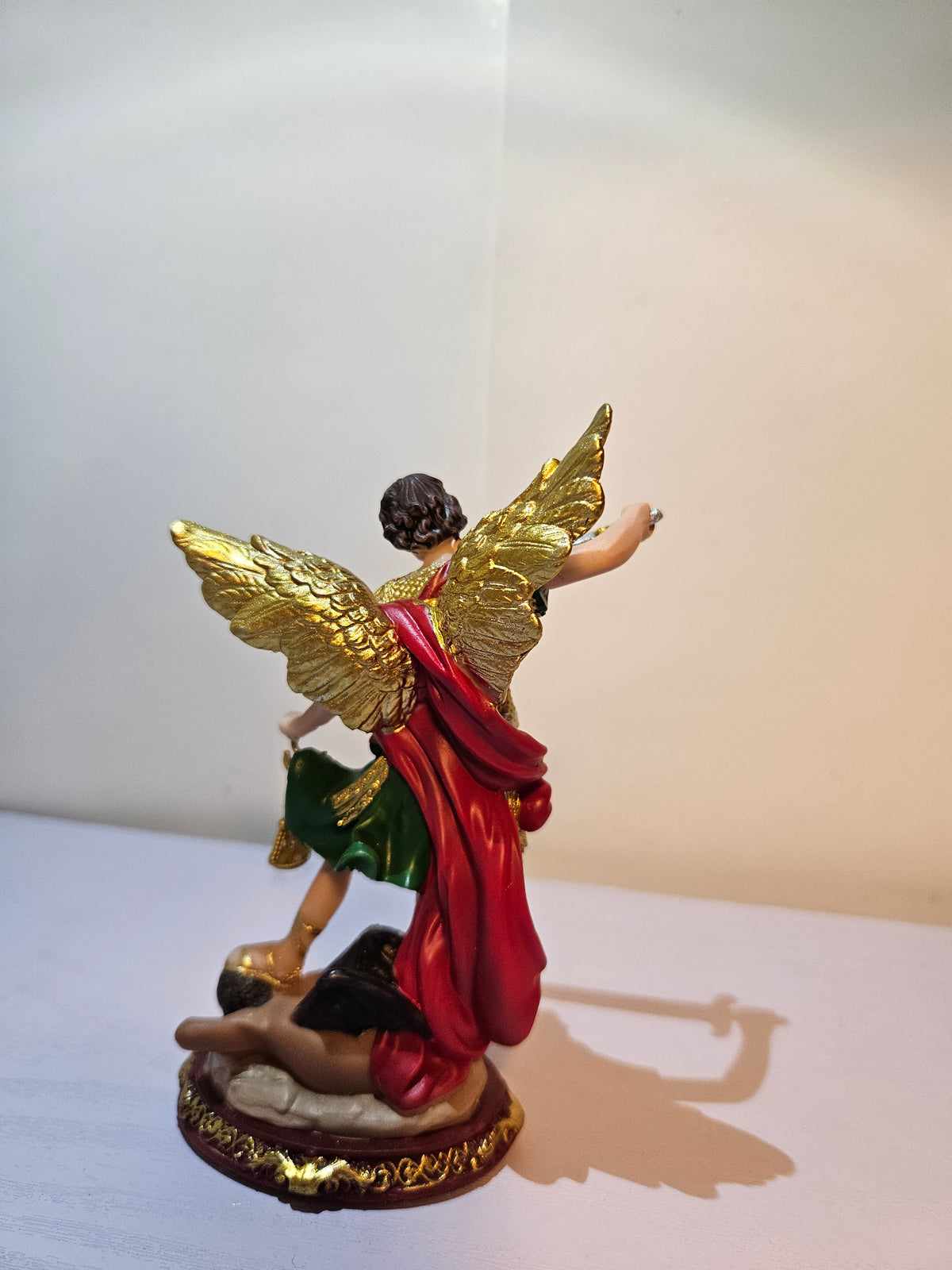 5" Archangel Saint Michael Statue w/ Removable Sword & Scales